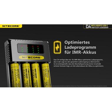 Nitecore Chargeur Ci4 USB-C