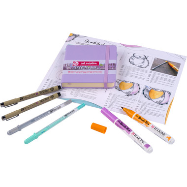 TALENS Handlettering Set 16550002 Happy Journaling 8 pezzi