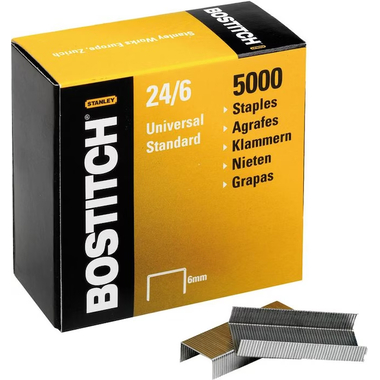 BOSTITCH Agrafes 24/6 mm 2465MGAL 5000 pièces