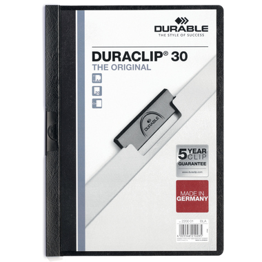 DURABLE Klemmhefter DURACLIP 30 220001 für 30 Blatt A4 schwarz
