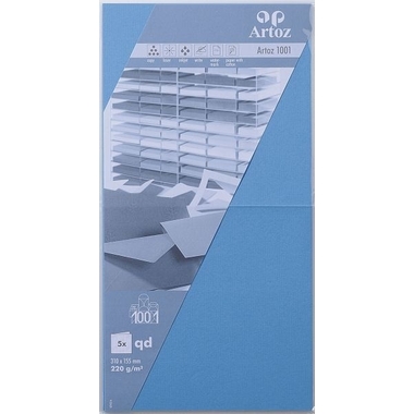 ARTOZ Karten 1001 310x155mm 107452264 220g, marienblau 5 Blatt