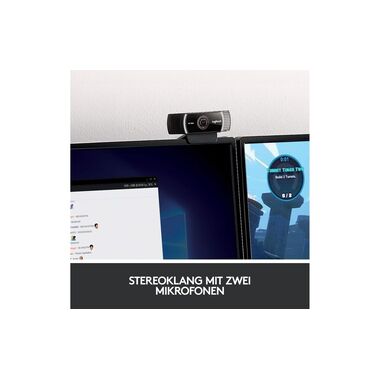 Logitech Webcam C922 Pro Stream, con treppiede, Full-HD 1080p, USB