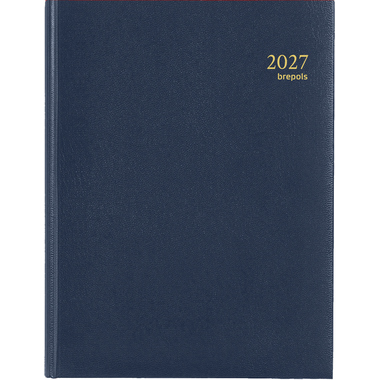 BREPOLS Agenda Timing Lima 2027 0.137.1256 1S/2P bleu 17.1x22cm