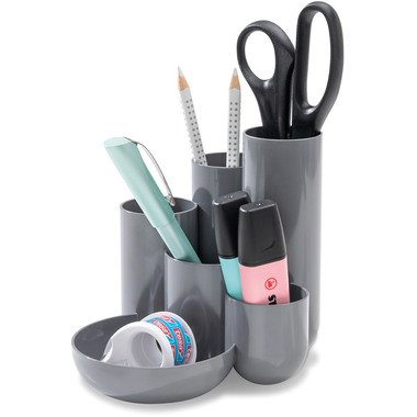 HAN Stifteköcher CAMPUS 3.70 grau 5 Fächer