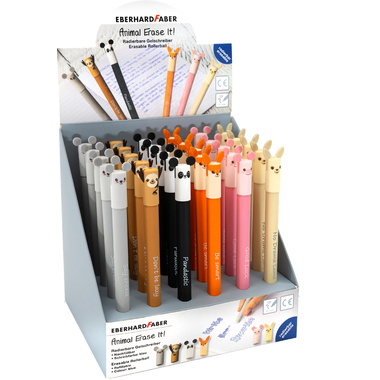 EBERHARD FABER Gelschreiber Erase It Display 560104 Animal, assortiert 36 Stück