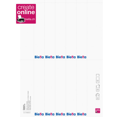 BIELLA Costa per cartella 27x145mm 19099400U bianco 10x10 pezzi