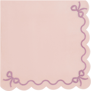 PARTYDECO Serviettes à volants 33x33cm SP33-87-081J rose 12 pièces