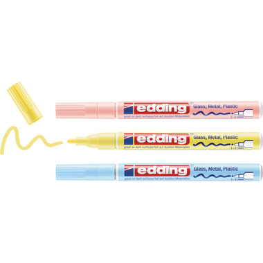 EDDING Paintmarker 751 1-2mm 751-E3-pas pastell 3 Stück