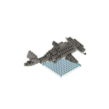 BRIXIES building block model hammerhead shark made of 120 building blocks
