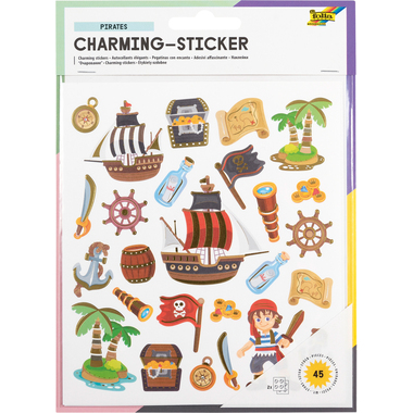 FOLIA Charming-Sticker 18202 Pirates 2 Blatt/45 Stück