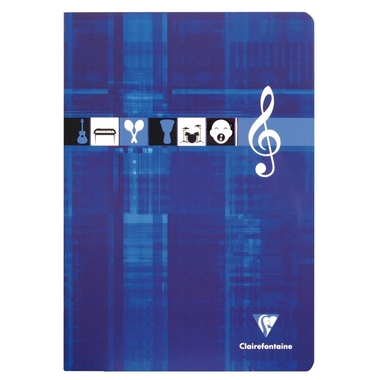 CLAIREFONTAINE Cahier musique A4 3114 blanc 24 feuilles