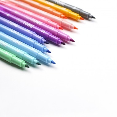 TOMBOW Fasermaler TwinTone Marker WS-PK-12P-2 Pastell F.