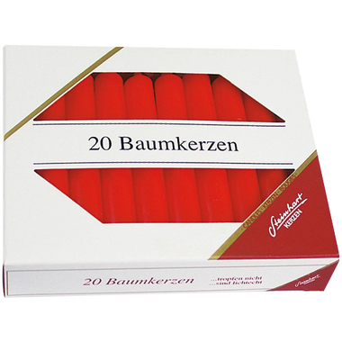 STEINHART Baumkerzen 100x13mm 02333-10 rot 20 Stück