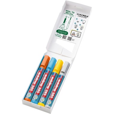 EDDING Flipchart Marker 385 1-5mm 4-385-4 Effektmarker 4 Stück