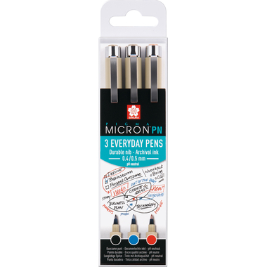 SAKURA Pigma Micron PN POXSDKPN3A Everyday, 3 couleur Office