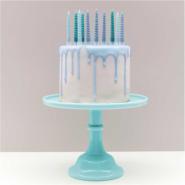 RICO DESIGN Candele a spirale 10cm 400104 Smokey blu mix 10 pezzi