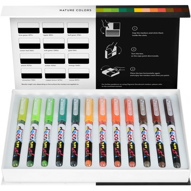 KARIN Pigment Deco Brush 29C3 Nature Colors Set 12 colori