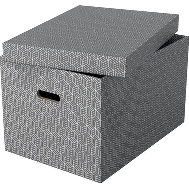 ESSELTE Aufbewahrungsboxen Home L 628287 510x355x305mm, grau 3 Stk