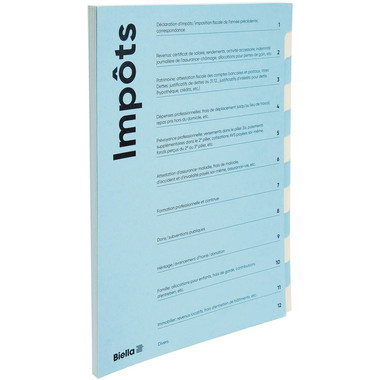 BIELLA Serviette de conf. FR A4 326011291U bleu/beige 320g, 12 pcs.