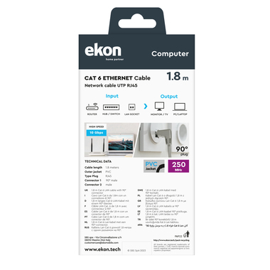 Câble réseau RJ45 CAT 6 | Ekon
