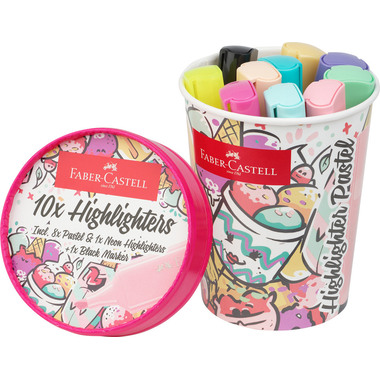 FABER-CASTELL Leuchtstift Icecream cup 1-5mm 254696 pastell 10 Stück