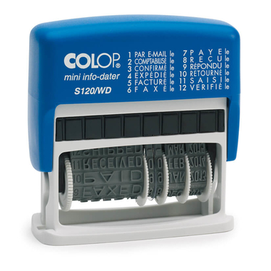 COLOP Mehrtextstempel 41x4mm S 120WD D01 12 Texte F