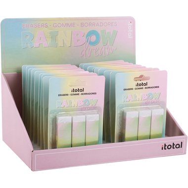 I-TOTAL Gomme arc-en-ciel XL2056 3 pcs. 2.2x1.2x6.2cm