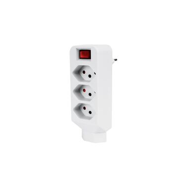 STEFFEN multi-adapter 3 + 1x T13, switch, white