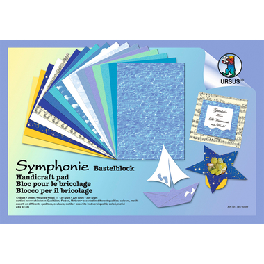 URSUS Blocco bricolage 23x33cm 7840099 colori ass. 17 fogli
