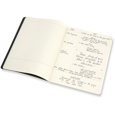 MOLESKINE Cahier Study XLarge 620282 ligné, noir, 160f. 2 pcs.