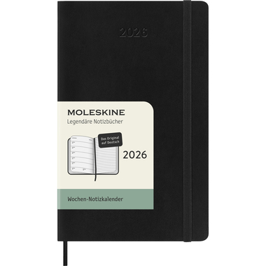 MOLESKINE Agenda Classic Pocket 2026 DSB12WN2DY26 1W/1S schwarz SC 9x14cm
