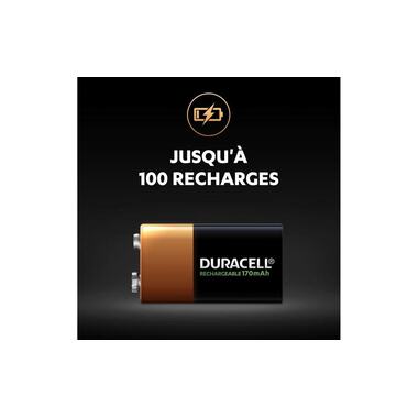 Duracell Batteria Ricaricabile NiMH 9V E-Block 170 mAh, 1 pezzo