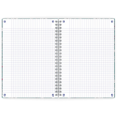OXFORD Spiralbuch ForMe Floral A5 400094951 kariert 5x5mm, 90g 60 Blatt