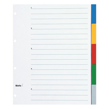 BIELLA Répertoire PP A4+ 47900500U couleurs 5 pcs.