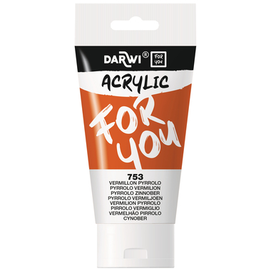 DARWI Acrylfarbe 75ml DF5150075753C Zinnoberrot Pyrrolo