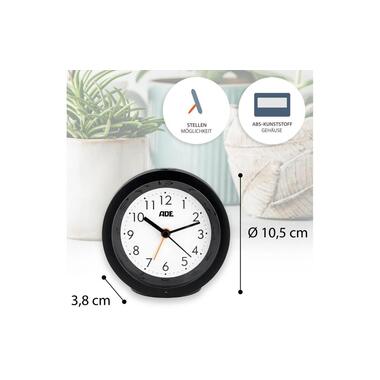 ADE Classic Alarm Clock with Night Light Sensor