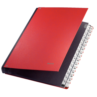 LEITZ Dossier à soufflets PP 1-31 59310025 rouge 31 compart.