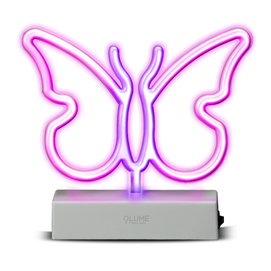 LED-Leuchtschild "Pink Butterfly Vibes"