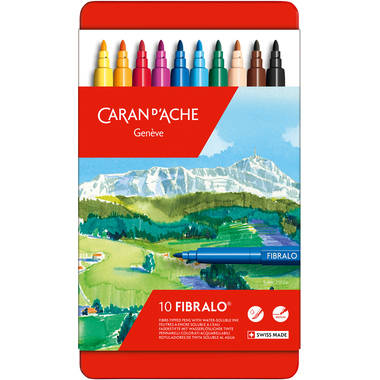 CARAN D'ACHE Feutres Fibralo M 185.310 10-couleurs ass.