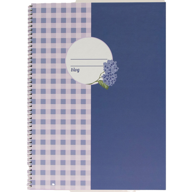 ANCOR Spiralbuch Hardcover A5 130461 Provence Vichy, liniert 80 Bl.