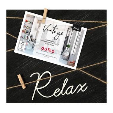 DUFCO Cadre bois Vintage 1810.10004 24x22cm noir