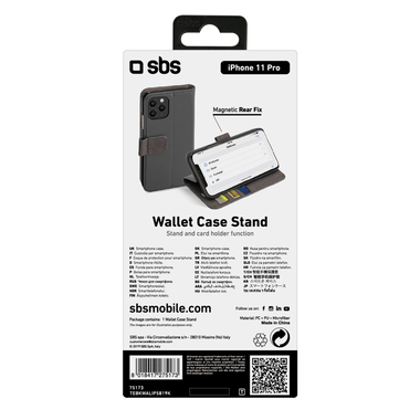 Custodia book con funzione stand per iPhone 11 Pro