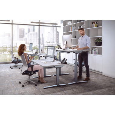 FELLOWES Hubtischgestell Levado 8802001 silber, höhenverstellbar