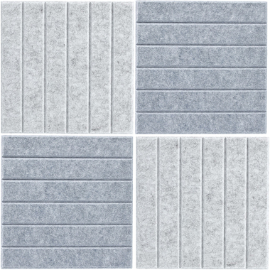 ZELLER Pinboard set, 4 pcs. 30x30 cm 11579 gris clair/gris foncé