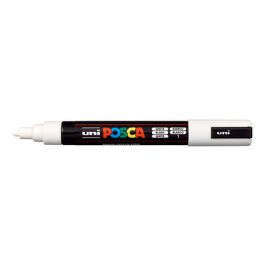 UNI-BALL Posca Marker 1,8-2,5mm PC-5M WHITE bianco