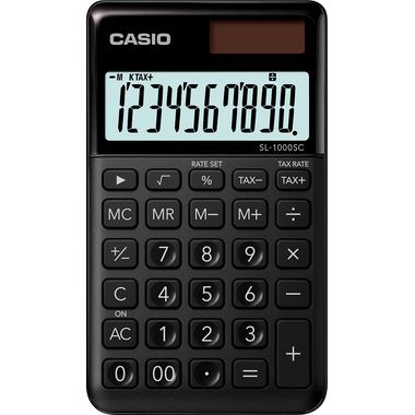 CASIO Taschenrechner BIC SL-1000SC-BK 10-stellig schwarz