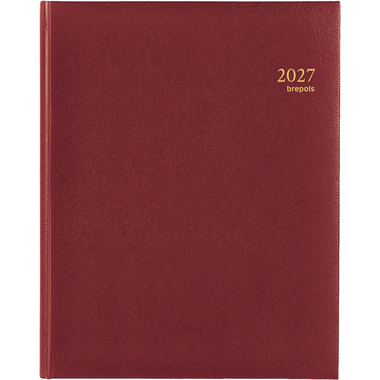 BREPOLS Agenda Concorde Lima Ku. 2027 0.240.1256 1S/2P weinrosso 21x27cm