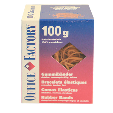 SMART OFFICE Elastiques 80mmx1.3mm 601118 catout.naturel 100g