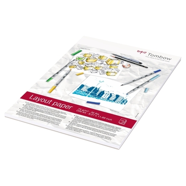 TOMBOW Layoutblock A4 PB-LAYOUT weiss, 75g 75 Blatt