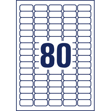 AVERY ZWECKFORM Etiketten Univ. 35.6x16.9mm L7872-20 weiss, stark haftend 20 Blatt